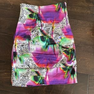 Nicole Miller Cotton Metal Sandy Skirt Size 2